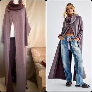 FREE PEOPLE ~ OMG Pullover ~ Hooded Sweater Rare Color THUNDERCLAP Sz XS/S